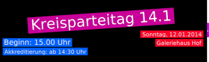 Kreisparteitag 14.1 - KV HO/WUN der Piratenpartei Deutschland am 12.01.2014 im Galeriehaus Hof @ Galeriehaus Hof | Hof | Bayern | Deutschland